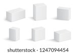 white cardboard boxes. blank... | Shutterstock .eps vector #1247094454
