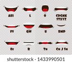 cartoon talking mouth and lips... | Shutterstock . vector #1433990501