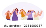 frustrated panic characters.... | Shutterstock .eps vector #2151600357