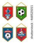soccer pennants set isolated... | Shutterstock .eps vector #468525011