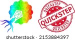red round dirty quickstep stamp ... | Shutterstock .eps vector #2153884397