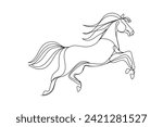 line running horse symbol...