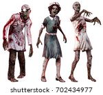 Zombies In Hospital Clothes 3d...