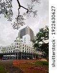 Small photo of kuching sarawak, malaysia 21 feb.2021 :buildings around Padang Merdeka,namely Sarawak museum complex, Merdeka Palace Hotel, Sarawak Foundation Building, Sarawak mutlimedia and Merdeka Plaza Mall.