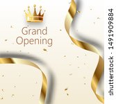 grand opening sparkling banner. ... | Shutterstock .eps vector #1491909884