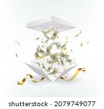 dollar paper currency explosion ... | Shutterstock .eps vector #2079749077