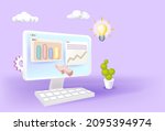data analytics  dashboard and... | Shutterstock .eps vector #2095394974