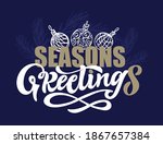 season greetings  holly jolly ... | Shutterstock .eps vector #1867657384