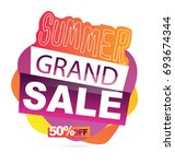 summer sale banner. vector... | Shutterstock .eps vector #693674344