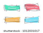 flat linear promotion ribbon... | Shutterstock .eps vector #1012031017