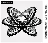 black abstract halftone logo... | Shutterstock .eps vector #611789501
