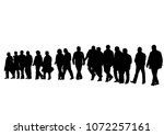 big crowds people on white... | Shutterstock . vector #1072257161