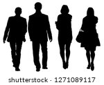 couple of young guy and girl on ... | Shutterstock . vector #1271089117