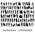 jazz musicians with instruments ... | Shutterstock .eps vector #1596060964