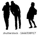 young man and woman walking... | Shutterstock .eps vector #1666538917