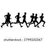 young athletes run a marathon.... | Shutterstock .eps vector #1799232367