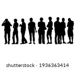 young people in trendy street... | Shutterstock . vector #1936363414
