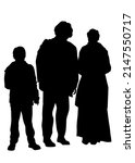 families with little child on... | Shutterstock . vector #2147550717