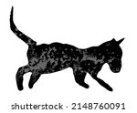 graffiti with a cat pattern on... | Shutterstock .eps vector #2148760091