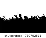 crowd of spectators at a... | Shutterstock .eps vector #780702511