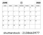 june 2022 year planner template ... | Shutterstock .eps vector #2138663977