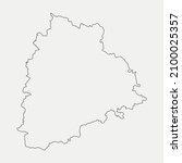 map of telangana   india region ... | Shutterstock .eps vector #2100025357