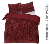 Small photo of Premium Crushed Velvet Comforter. LUXURIOUS VELVET COMFORTER : Velvet Crush comforter modern and fashionable. Decorate your bed with this crinkle velvet comforter bring your room lavish and elegant.
