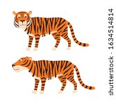 tiger stand  vector... | Shutterstock .eps vector #1634514814