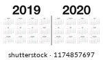 Calendar 2019 And 2020 Template....