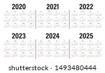 Calendar From 2020 To 2025...
