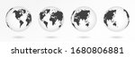 set of transparent globes of... | Shutterstock .eps vector #1680806881