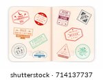 Vector Passport With Stamps....