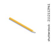 yellow pencil isometric vector... | Shutterstock .eps vector #2112112961