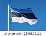 Flag of estonia over waving...