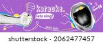 karaoke banner with grunge... | Shutterstock .eps vector #2062477457