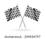checkered racing flags   3d... | Shutterstock . vector #194934797