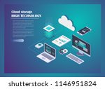 cloud hosting network isometric ... | Shutterstock .eps vector #1146951824