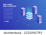 web hosting and big data... | Shutterstock .eps vector #1221041791