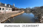 Small photo of FLEMINGTON, NJ, USA - March 4, 2022: Deserted shopping area called, Liberty Village Outlet. 1 Church St, Flemington, NJ 08822. Editorial use only.