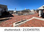 Small photo of FLEMINGTON, NJ, USA - March 4, 2022: Deserted shopping area called, Liberty Village Outlet. 1 Church St, Flemington, NJ 08822. Editorial use only.