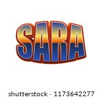 sara. popular nick names ... | Shutterstock . vector #1173642277