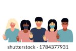 a group of multiethnic people... | Shutterstock .eps vector #1784377931