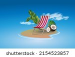 an uninhabited island with a... | Shutterstock .eps vector #2154523857