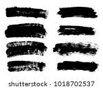 painted grunge stripes set.... | Shutterstock .eps vector #1018702537