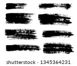 painted grunge stripes set.... | Shutterstock .eps vector #1345364231