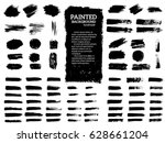 painted grunge stripes set.... | Shutterstock .eps vector #628661204