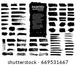 painted grunge stripes set.... | Shutterstock .eps vector #669531667