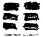 vector black paint  ink brush... | Shutterstock .eps vector #679580974