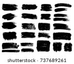 painted grunge stripes set.... | Shutterstock .eps vector #737689261