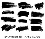 painted grunge stripes set.... | Shutterstock .eps vector #775946701